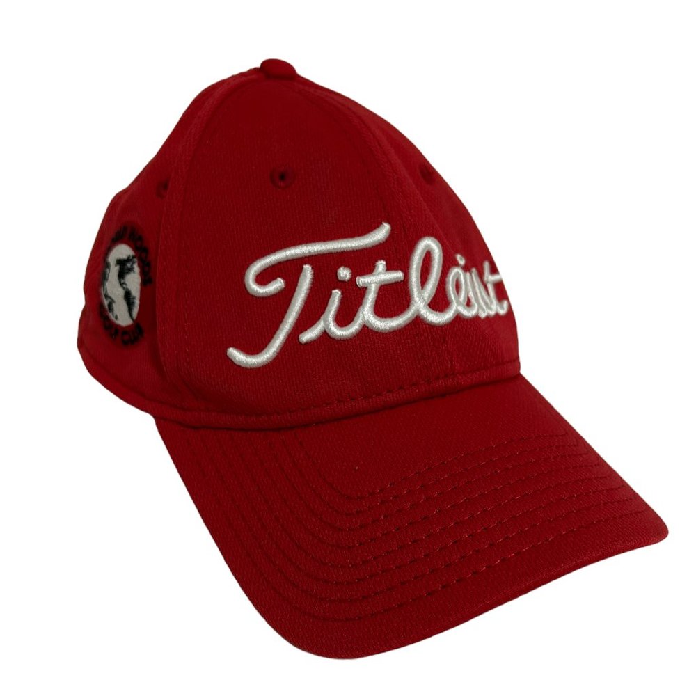 Titleist World Woods Golf Hat Cap Fitted Size Medium-Large Red